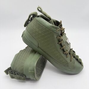 K1X Patrick Mohr MK6 Olive Green Leather Geometric High Top Sneakers Mens 9